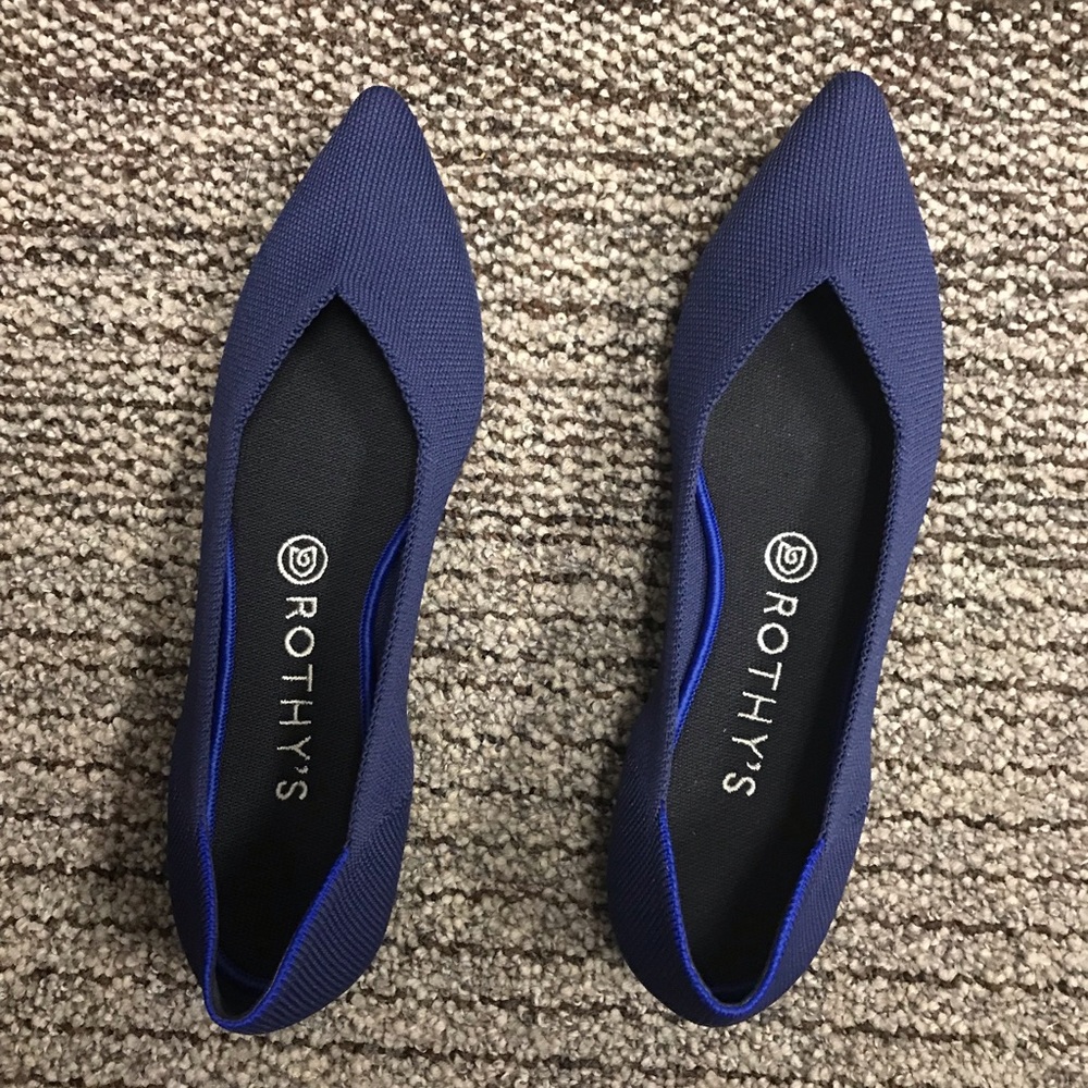 Rothy’s navy blue flats